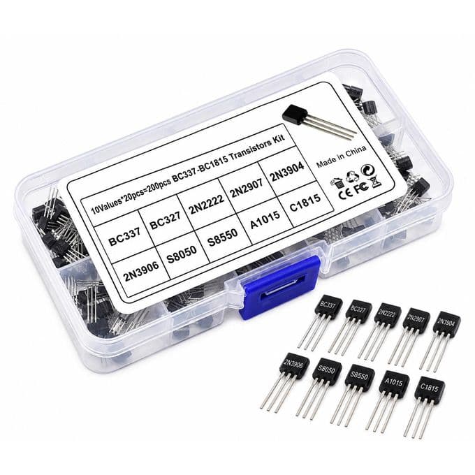 200pcs Transistor Assortment Kit 10Values