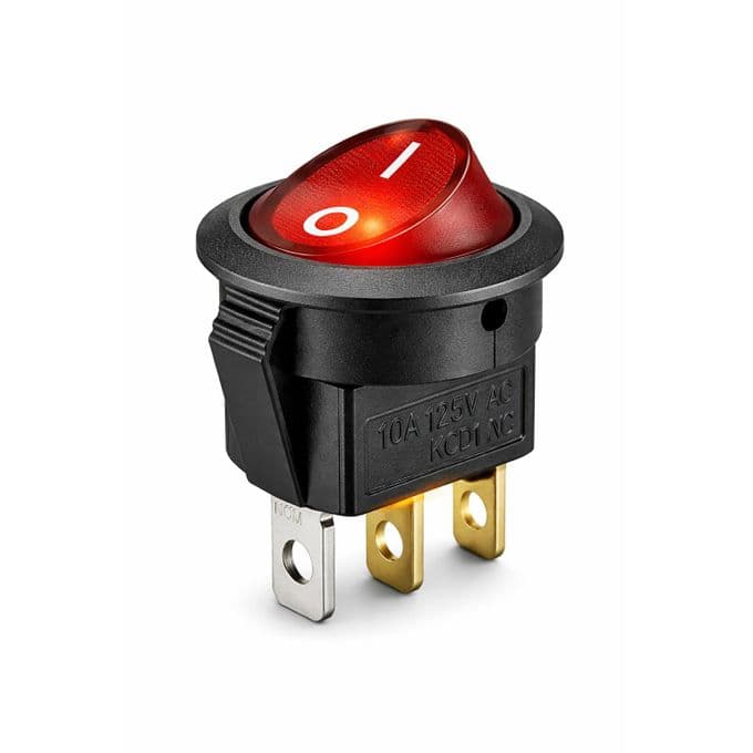 20mm 3Pin Switch On/Off Led Round Rocker Toggle 10A/125V 6A/250V
