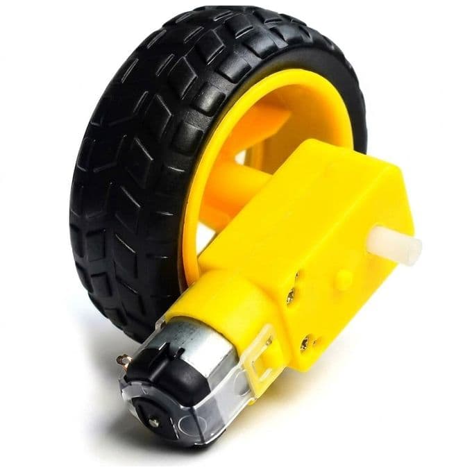 2IN1 Gear Motor + wheel For Robot Car (Arduino)