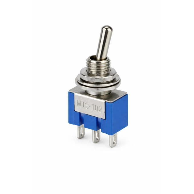 MTS-102 Blue Mini Toggle Switch 3 pins SPDT On-On 3A