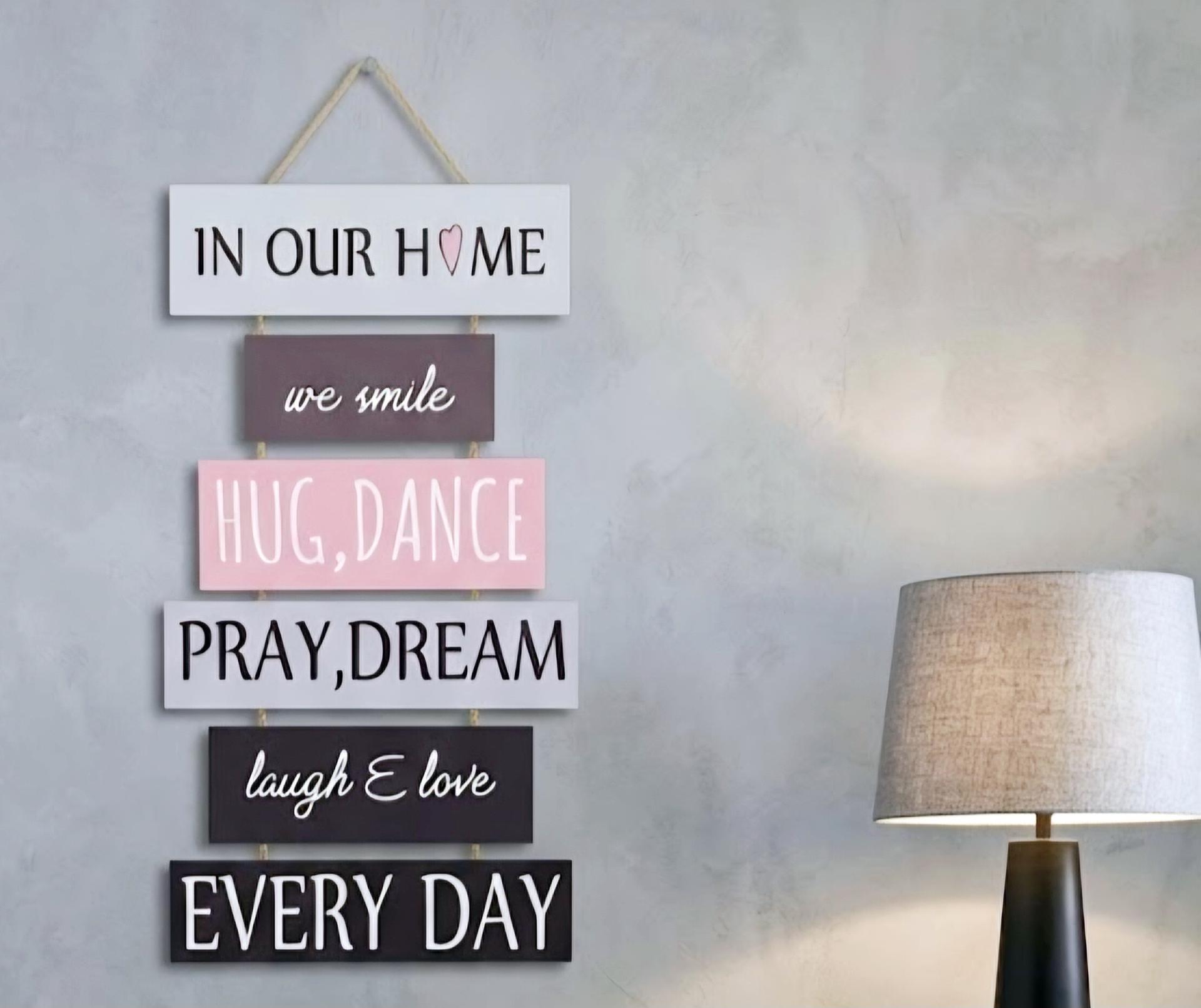 In Our Home Wooden Wall Hanging
