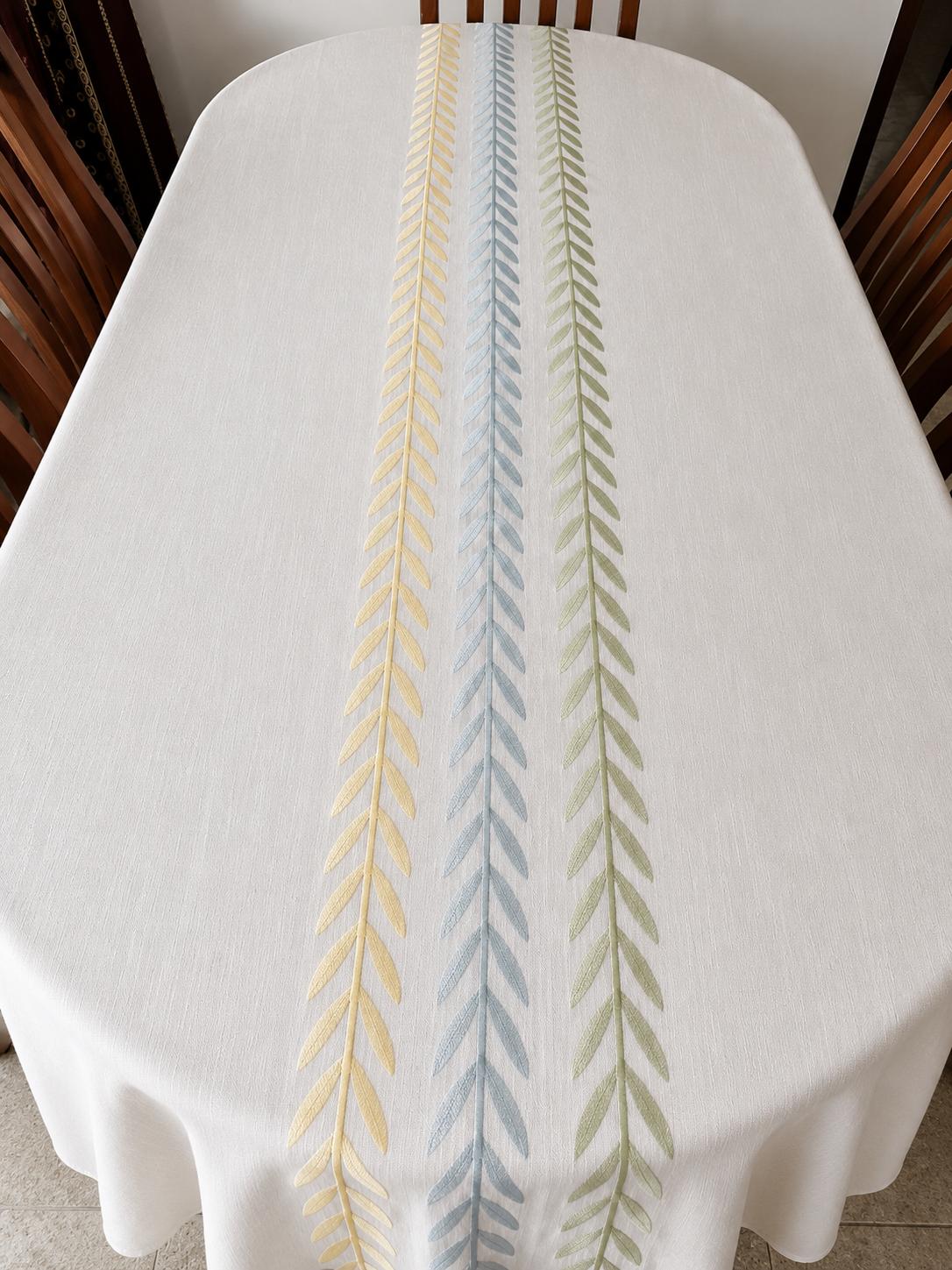  4,6,8,10 Seaters Pastel Botanical Tablecloth