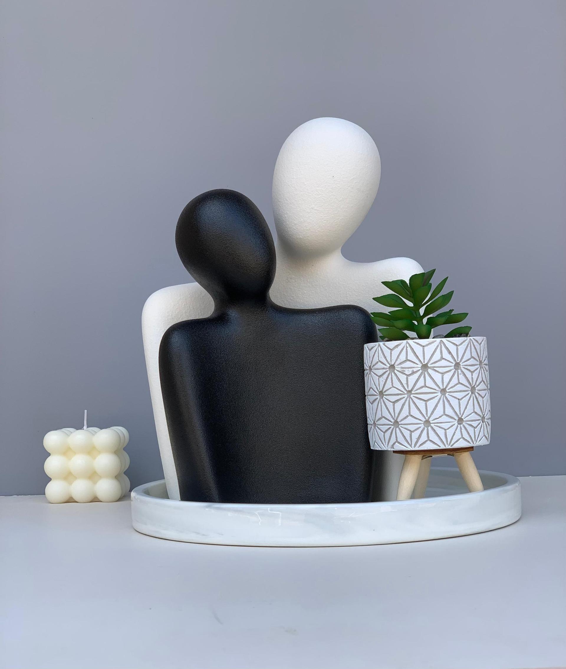 Modern Abstract Couple Centerpiece