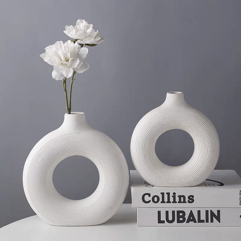 Ceramic donut vase set