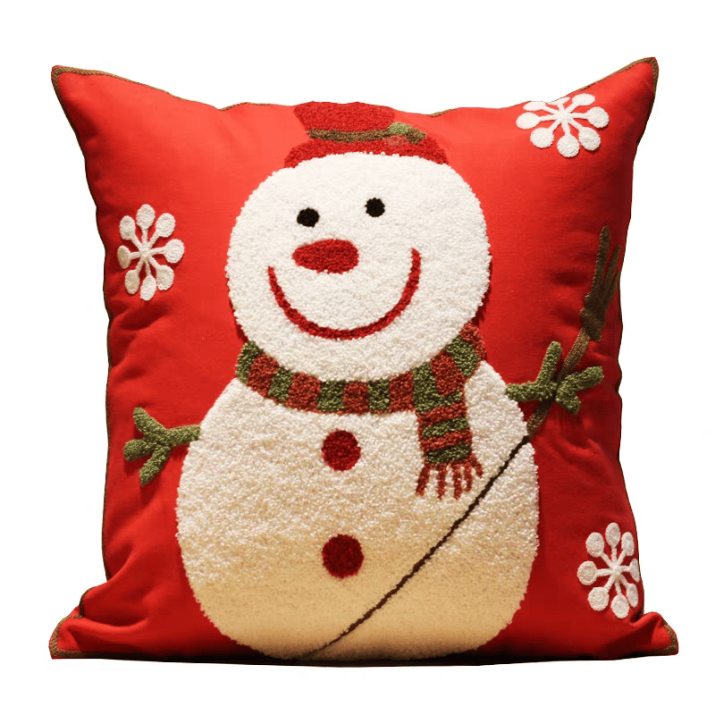 Snowman Christmas Cushion Cover (No pillow), Size 45*45cm