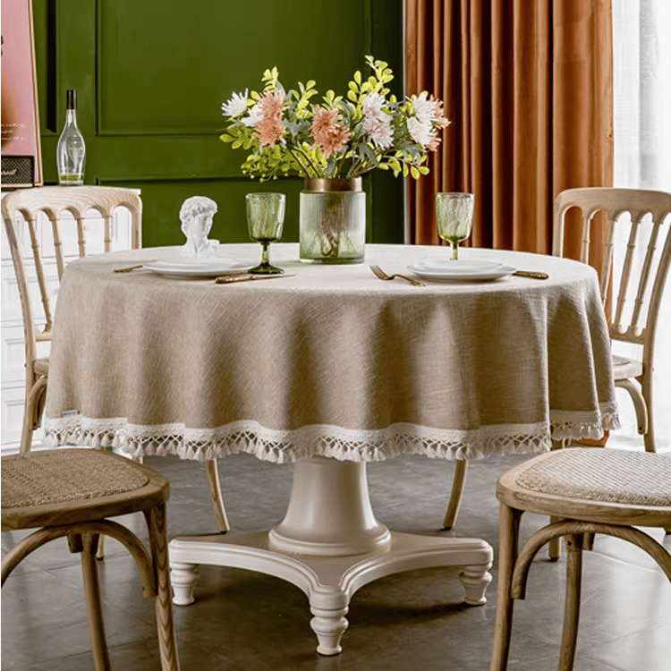 6, 8 seaters Nordic cotton and linen tablecloth 