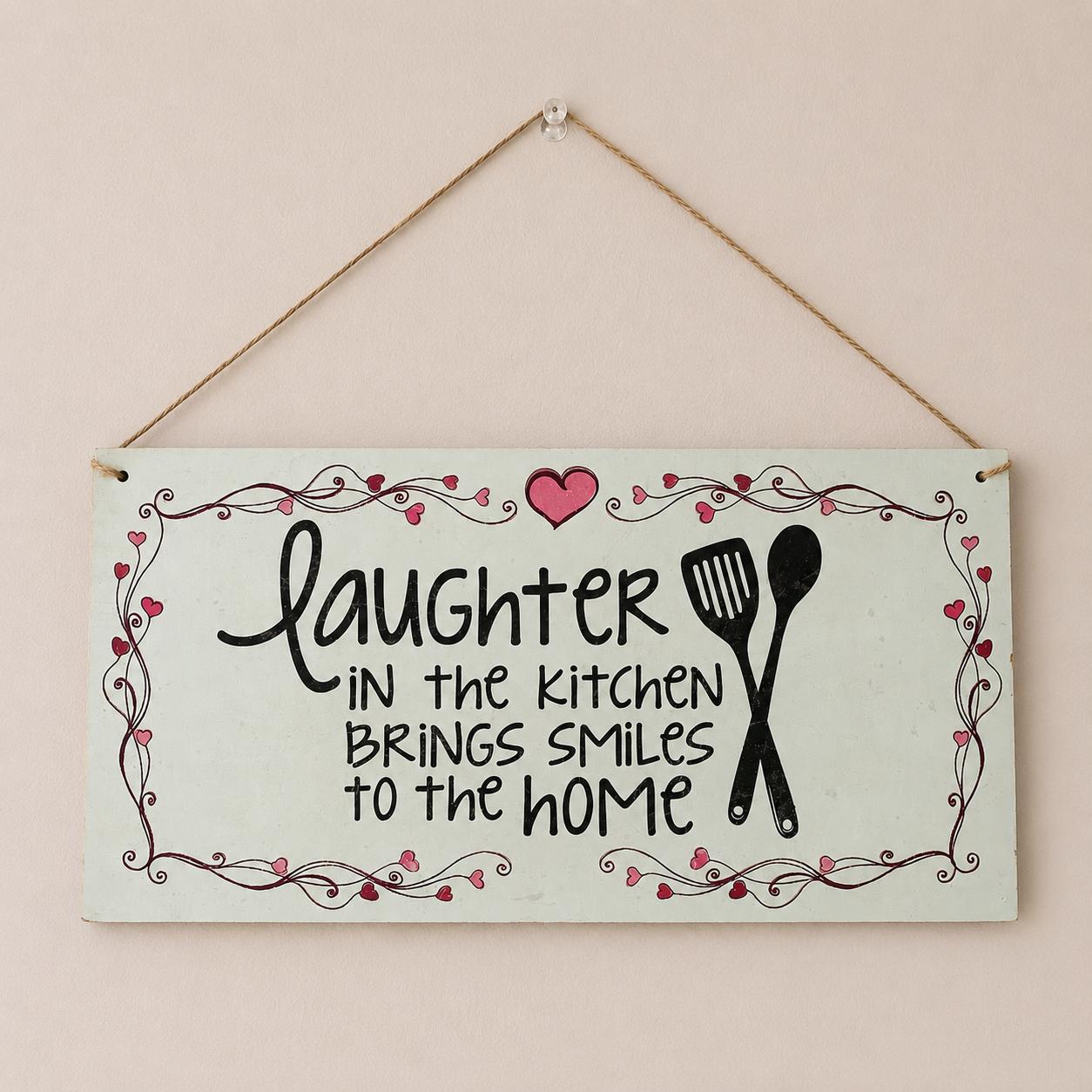 Laughter in the Kitchen Wooden Wall Hanging