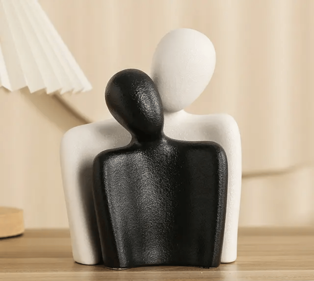 Black and white Couple ornament 