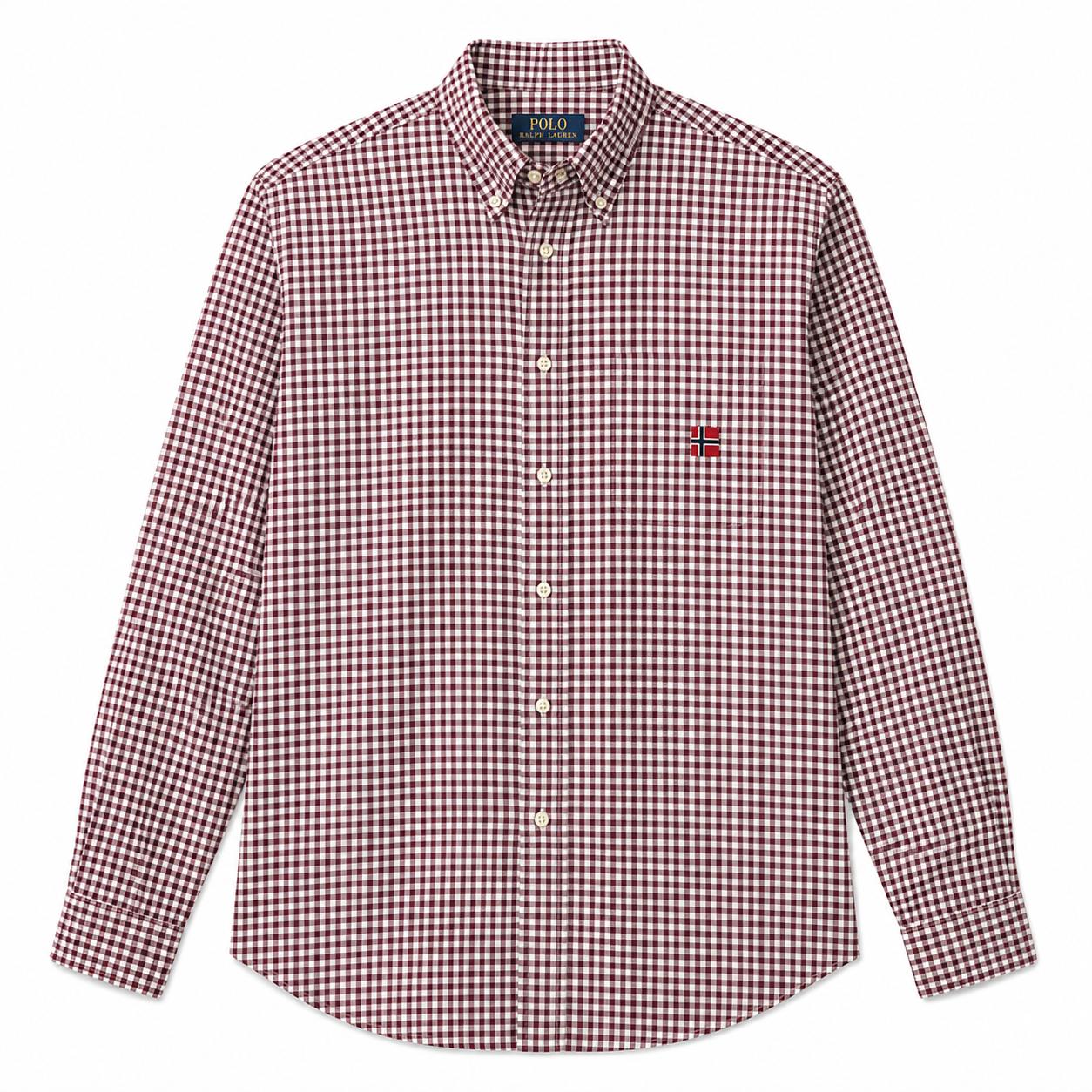 Men’s Micro-Check Long-Sleeve Shirt