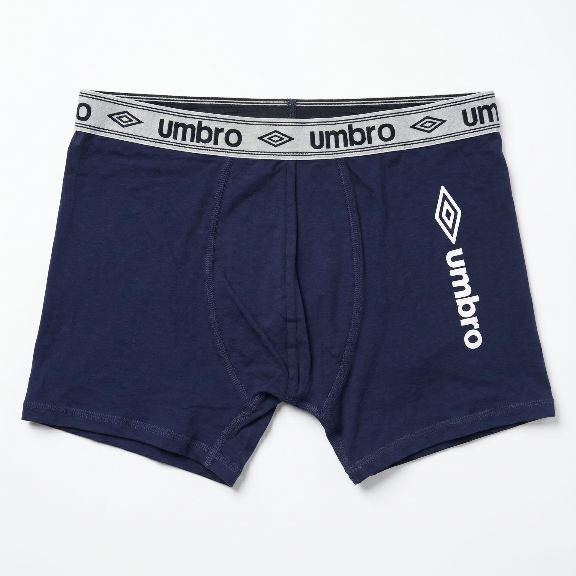 Umbro Men's Navy Blue & White Boxer Brief