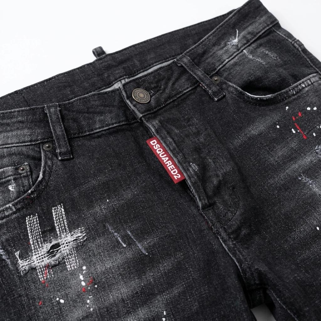 Dsquared2 Distressed Paint-Splatter Slim Jeans