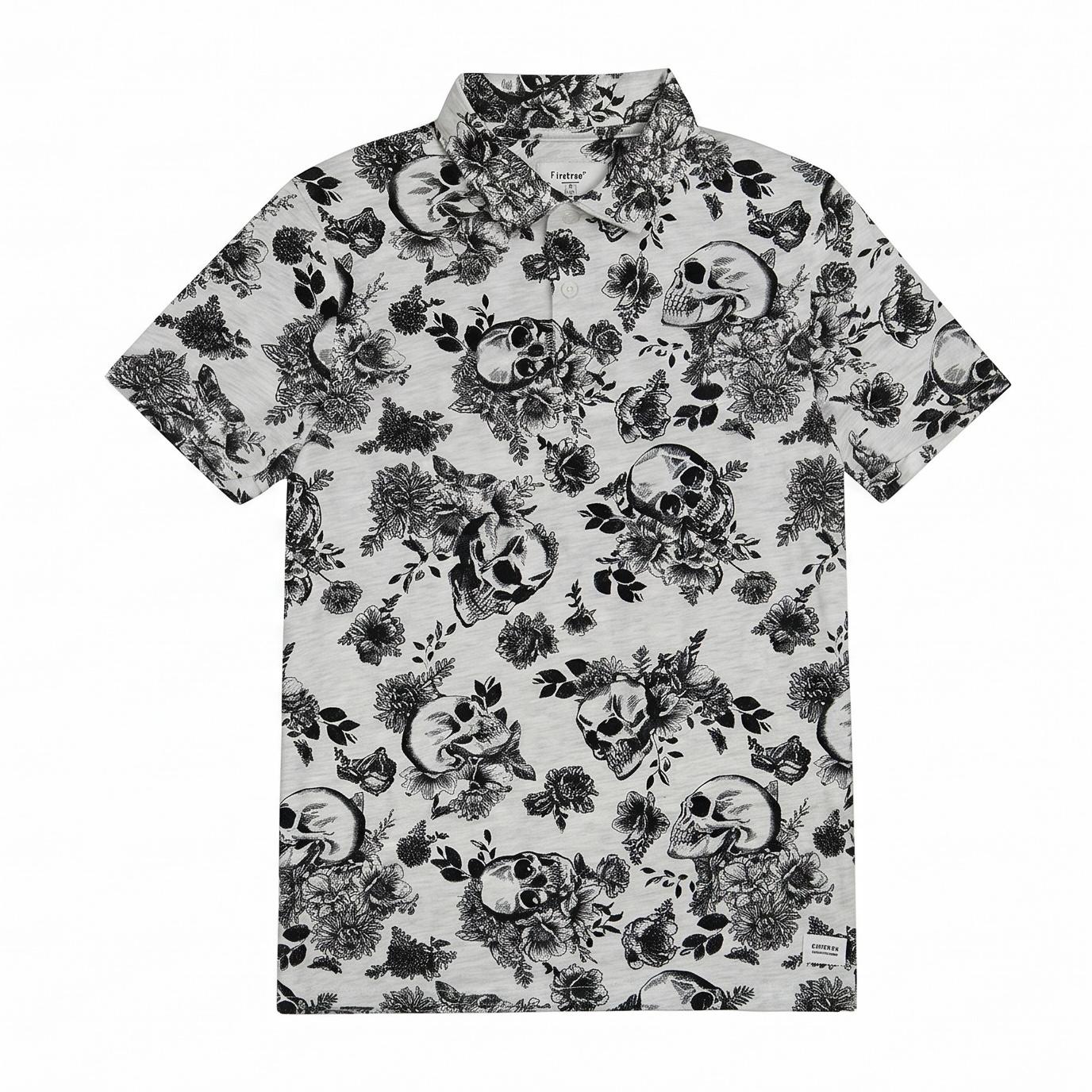 Firetrap London Skull Print Polo