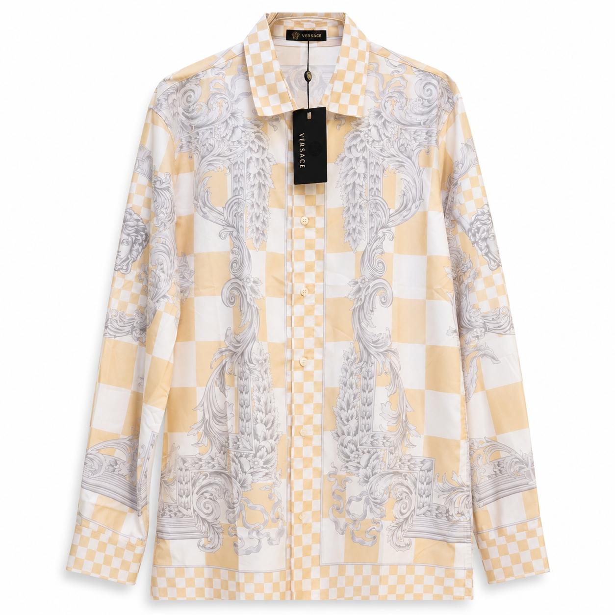  Versace Damier Barocco Silk Shirt