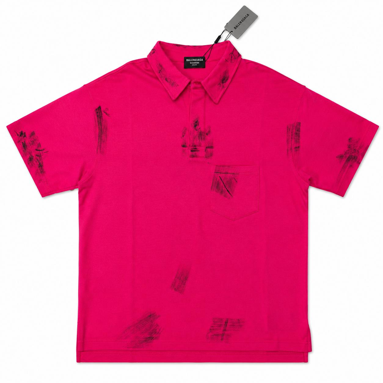 Balenciaga Distressed Logo Polo