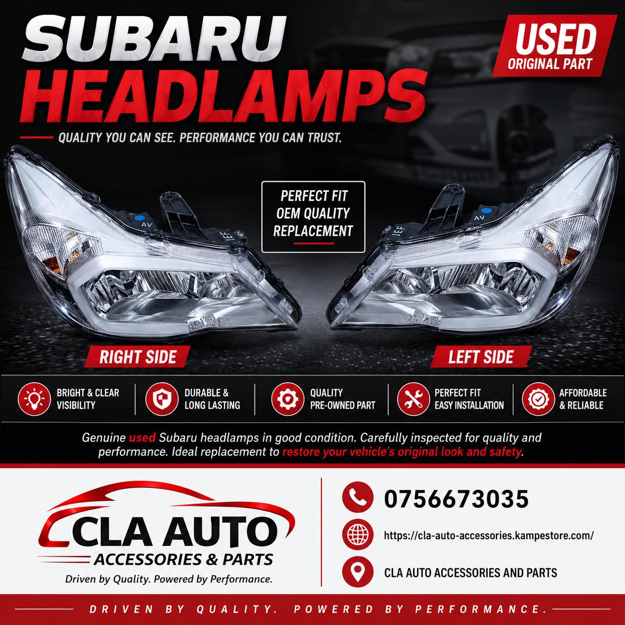 SUBARU FORESTOR HEADLAMPS