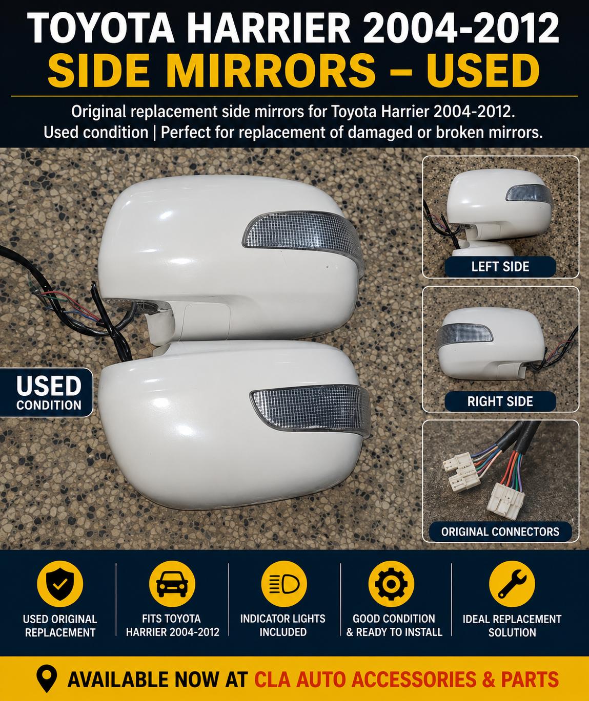USED HARRIER 2004-2012 SIDE MIRRORS