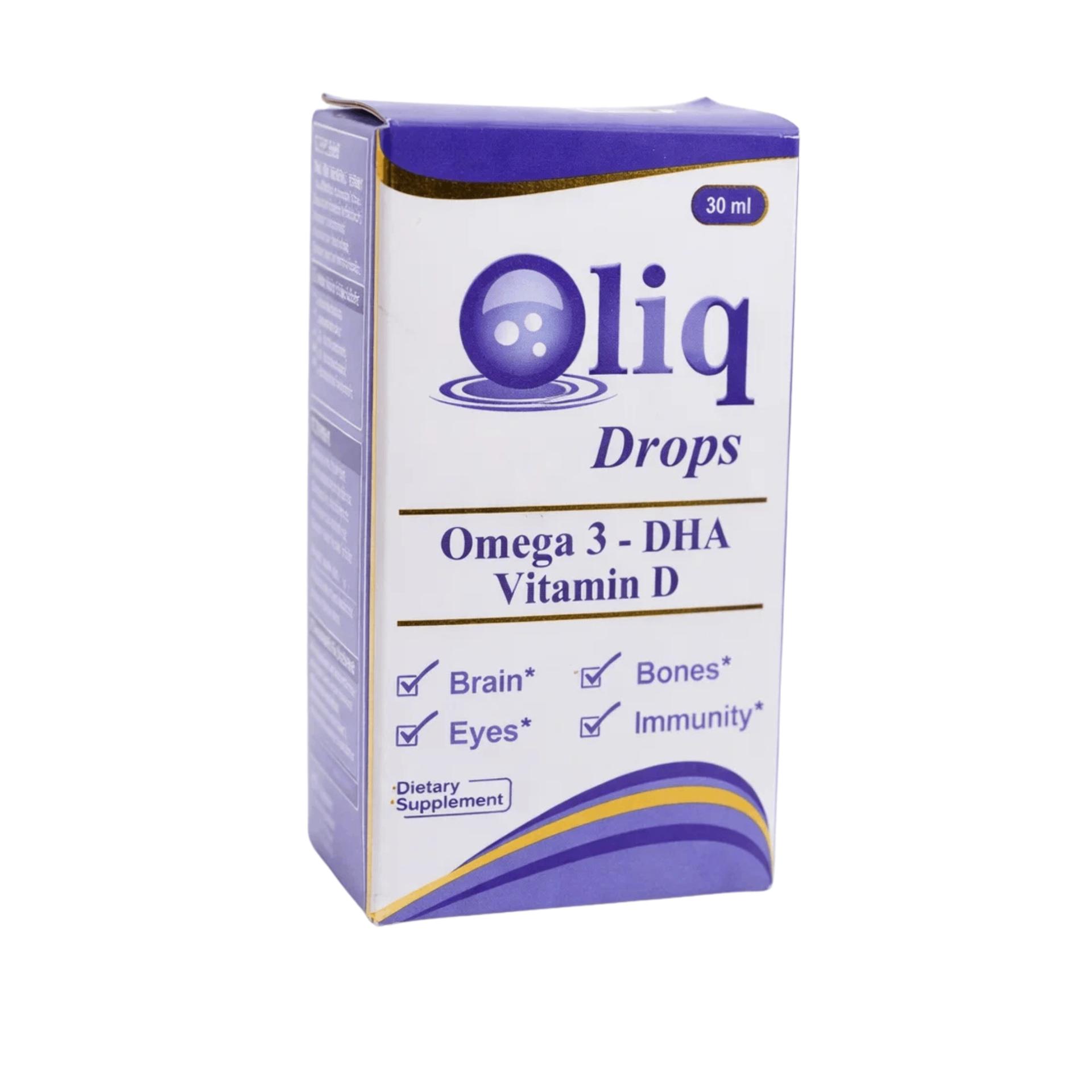 Oliq Drops (Omega 3 DHA + Vitamin D) – Brain, Immunity & Healthy Growth Support for Babies