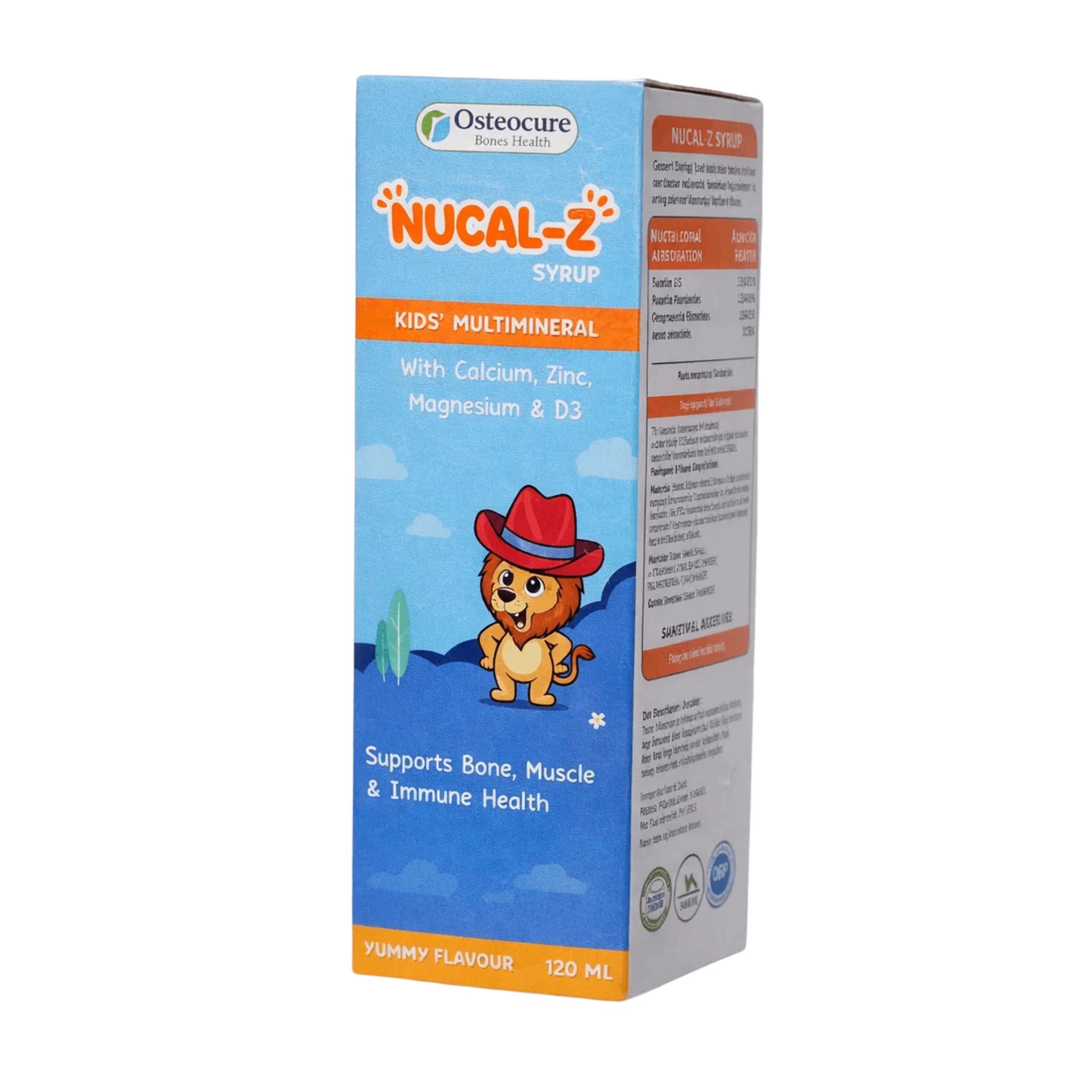 Nucal-Z Syrup (Nutrifactor) – Kids’ Calcium, Zinc, Magnesium & Vitamin D3 Supplement (120ml)