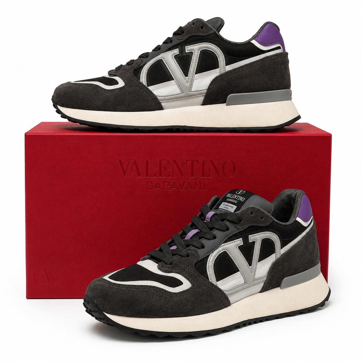 Valentino Garavani Men's Rockstud Leather Sneakers