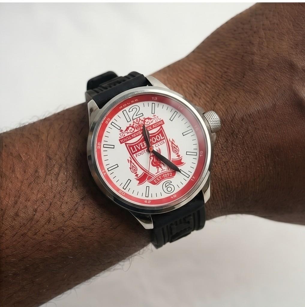 Liverpool FC Men's Holler "Crest Edition" Watch with Black Sport Strap