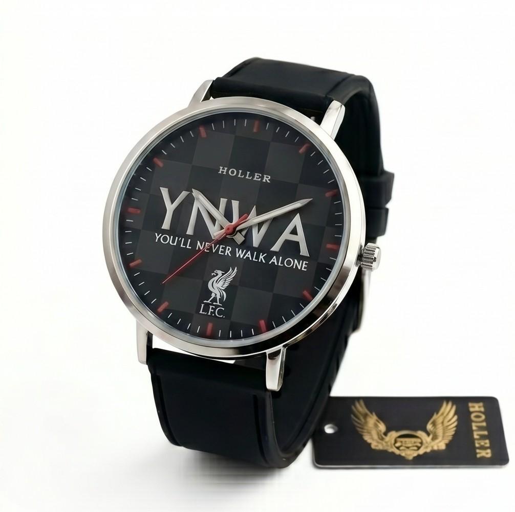 Liverpool FC Men's Holler "YNWA" Black Checkerboard Watch