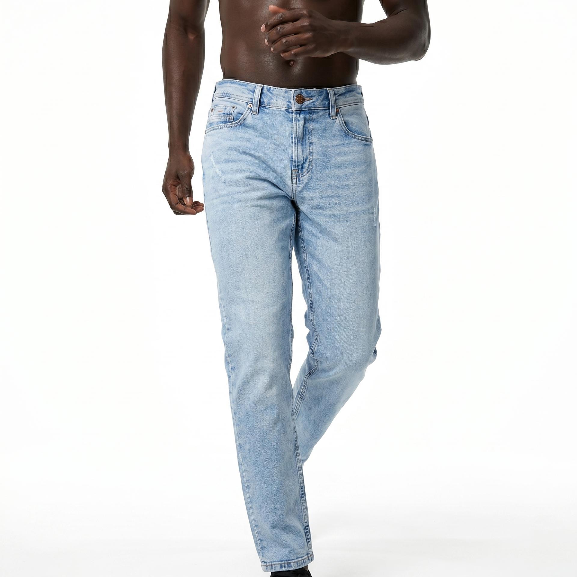Collins Light Wash Slim Tapered Jeans