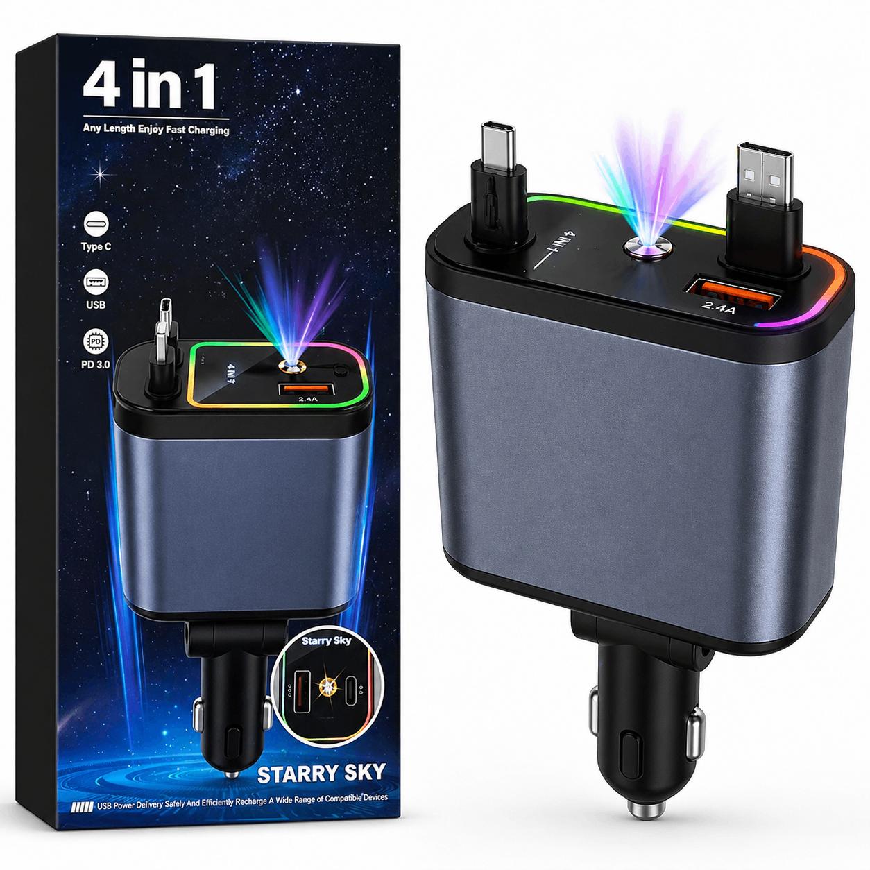 4 in 1 CAR FAST CHARGER
