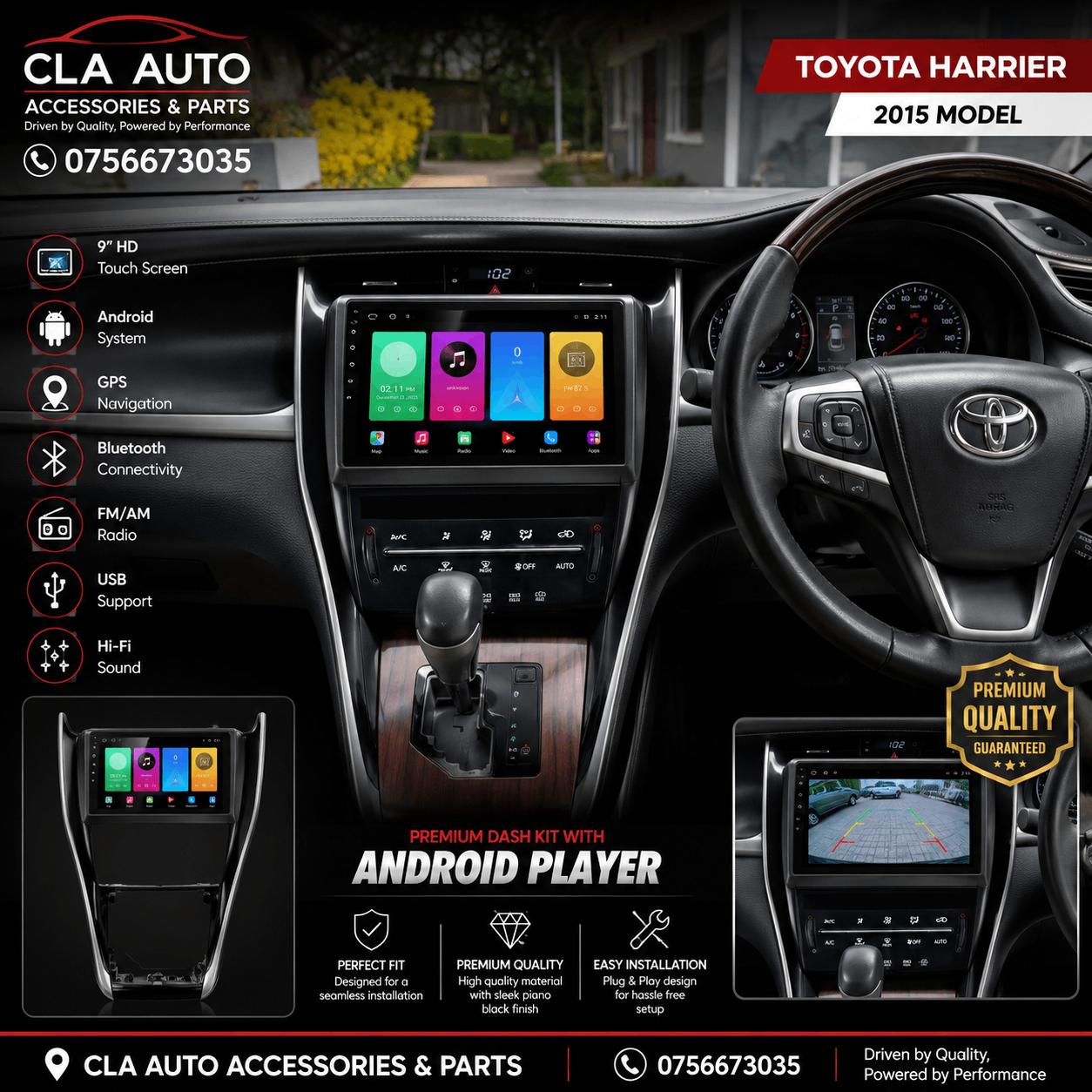 TOYOTA HARRIER 2015-2018 ANDROID SCREEN RADIO